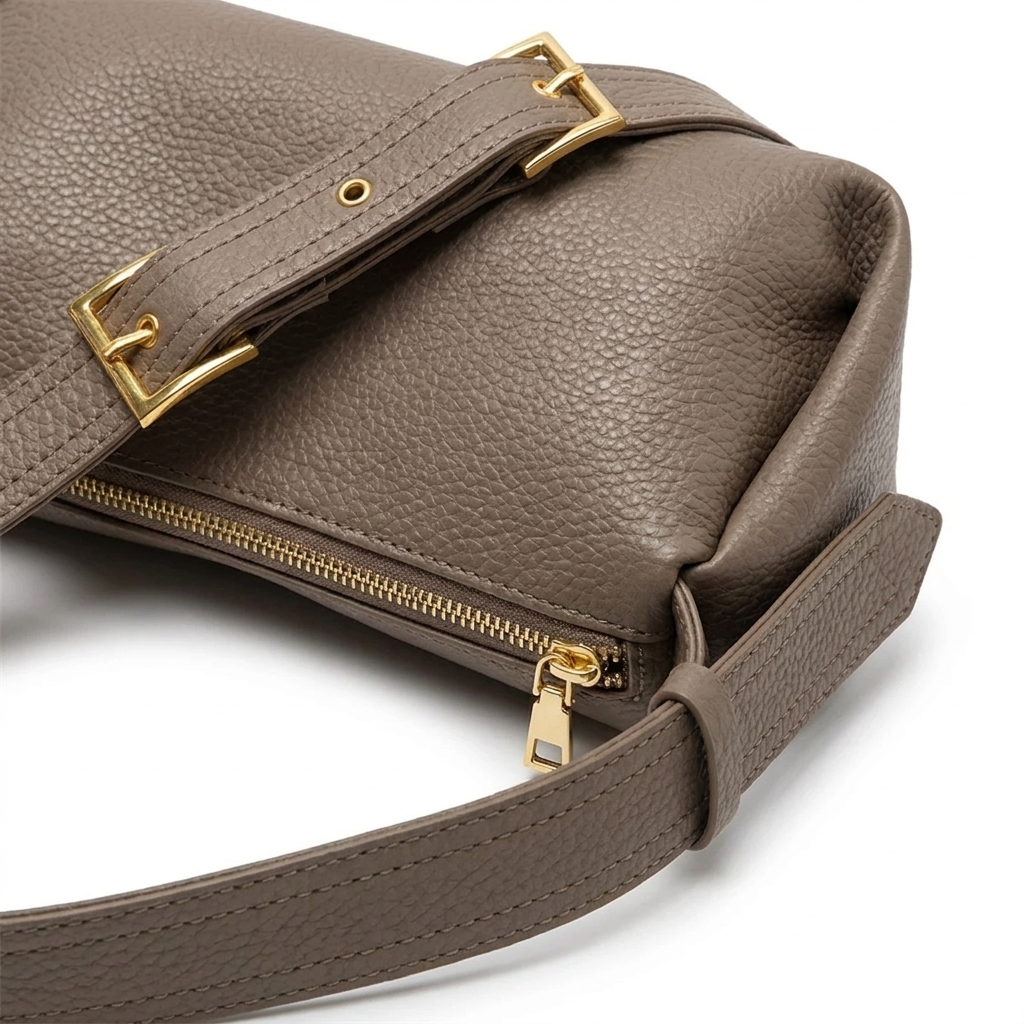 Versatile Soft Leather Shoulder & Crossbody Bag with Spacious Interior